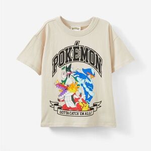 Cotton On Kids Pokemon Drop Shoulder Short Sleeve T-shirt - Size 4
